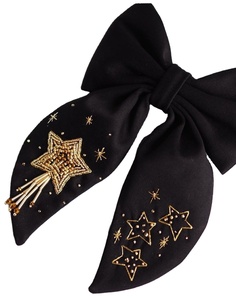 Nœud pour cheveux brodé de perles de rocaille, fait main en Inde, pour femmes et filles - Product Image 1