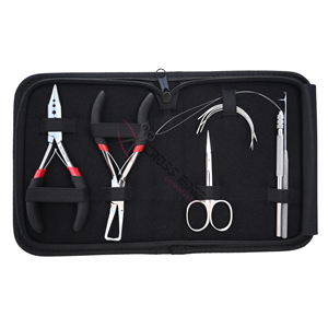 New Hair Extension <b>Tools</b> <b>Kit</b> with Precision Hair Extension Plier Precision Salon Hook Loop Extension Needles Installation <b>Tools</b> - Product Image 6
