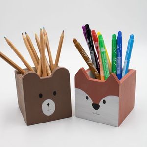 Wooden Pen <b>Storage</b> <b>Container</b> with Natural Finish Executive Wooden Pen Holder for Professional Desks Wooden Workspace Organizer f - Product Image 1