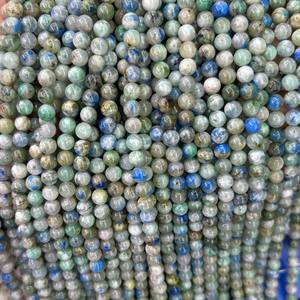 Cuentas de crisocola azurita, cuentas redondas de piedras preciosas naturales, hilo de cuentas para hacer joyas, manualidades DIY - Product Image 3