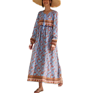 Vestido Midi con Estampado Floral para Mujer, Elegante y Casual - Product Image 1
