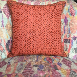 Wholesale Handmade 100% Linen <b>Cushion</b> Cover Hand-block printed Linen <b>cushion</b> cover - Product Image 6