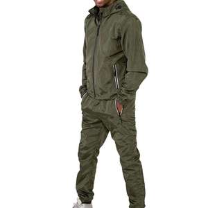 Veste coupe-vent imperméable personnalisée pour homme, légère, à capuche, verte, vêtements de sport, tenue de course en plein air, veste de pluie à fermeture éclair - Product Image 3