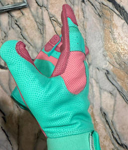 Gants de frappe de baseball pour adultes QASWA SPORTS, couleur personnalisée, ambidextres, fermeture VELCRO, respirants, séchage rapide, en cuir - Product Image 2