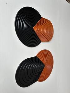 งานตกแต่งผนังทรงกลมทันสมัย ดีไซน์หรูหรา ทำจากไม้ สำหรับตกแต่งบ้านสไตล์โมเดิร์น ติดผนังสูง - Product Image 4