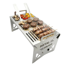 Barbecue portable en acier inoxydable 304, pliable, au charbon de bois, pour le camping, le pique-nique en plein air, version 2 - Product Image 4