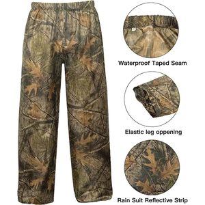 Conjunto de Impermeable Tipo Poncho con Pantalones de Lluvia, Plegable, Transpirable, con Cuello Alto y Cierre de Cremallera, Estilo Táctico para Hombre - Product Image 5