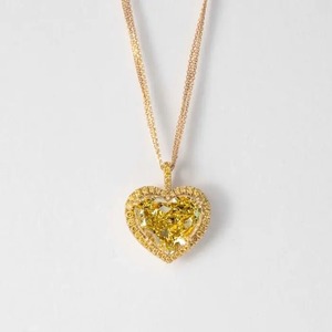 Collar con Colgante Solitario de Oro Amarillo de 14K, con Diamante Amarillo de Corte Radiante de 10.48ct, Cultivado en Laboratorio, con Certificación IGI - Product Image 2