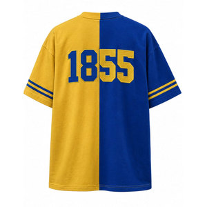 T-shirt décontracté pour homme Sigma Chi 1855, à blocs de couleur, style urbain, manches courtes, col rond, coupe oversize, vêtements grecs - Product Image 3