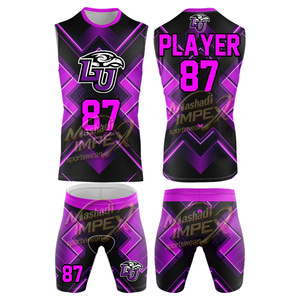Pure Youth Custom Full Sublimation Lightning 7 v 7 <b>Compression</b> Jersey Streetwear Skull 7v7 Flag Football Jersey - Product Image 3