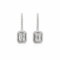 Pendientes de Aro con Diamantes Cultivados en Laboratorio con Certificación IGI, Plata de Ley 925, Oro Sólido de 10K, 14K, 18K, Joyería Fina