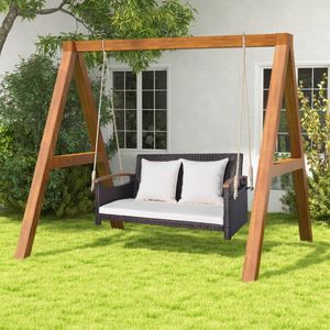 Dondolo da Giardino in Rattan per 2 Persone per il Relax in Veranda - Product Image 6