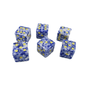 Stone Sodalite D6 <b>Dice</b> Cube Natural Gemstone Crystal Stone D6 <b>Dice</b> Engraved Stone Custom <b>Dice</b> <b>Sets</b> - Product Image 3