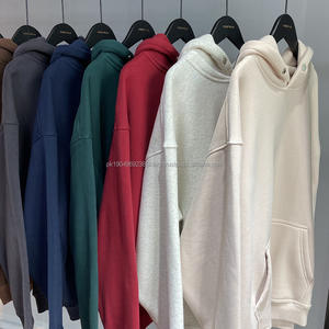 H5517 fabricante de ropa suministro al por mayor personalizado 360 Gsm polar forrado sudaderas con capucha de gran tamaño botón cuello sudaderas con capucha - Product Image 2