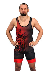 Customized High Quality Wrestling <b>Singlet</b> Digital Logo Printed 100% Polyester Quick Dry Breathable Plus Size Adult 220g - Product Image 3