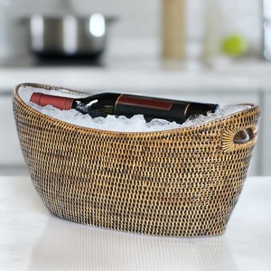 Seau à glace en rotin pour vin, bac à boissons, panier refroidisseur de boissons, seaux à bière – prix usine - Product Image 5