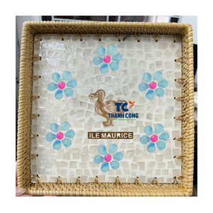 PLATEAU RECTANGULAIRE EN ROTIN DE NACRE ET Plateau Rond En Rotin ILE MAURICE | Haute Qualité Expédition Rapide du Fabricant du Vietnam - Product Image 1
