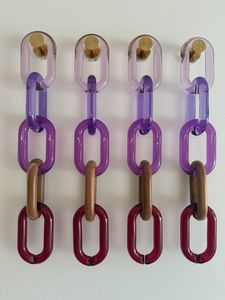 Multicolor Resin Link Chain Hanging <b>Wall</b> <b>Decor</b> Large Acrylic Interlocking Link 1Art For Hotel Lobby Restaurant Interior Design - Product Image 2