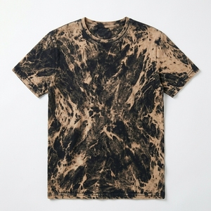 Custom <b>Logo</b> Embroidery Vintage Distressed T-Shirt with High-End Wash Finish - Product Image 1