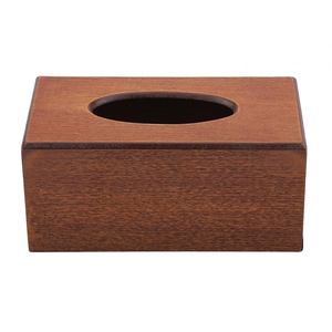 Caja de pañuelos de madera de mango natural, duradera y de alta calidad para su hogar, sala de estar, escritorio, caja para guardar pañuelos - Product Image 4