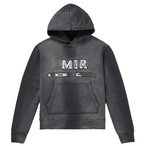 เสื้อฮู้ดดี้โอเวอร์ไซส์คุณภาพสูงสำหรับฤดูหนาว ปักโลโก้ ผ้าฝ้าย 100% สไตล์วินเทจ ล้างสีแบบแอซิด แขนยาว สตรีทแวร์ ดีไซน์ขาดๆ สำหรับผู้ชาย - Product Image 4