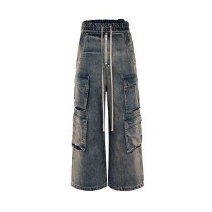 Pantalones Cargo Holgados para Hombre, Personalizados, Estilo Vintage, Cintura Elástica, 100% Algodón - Product Image 5