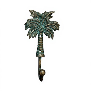Crochet mural Ba Palm Tree en fonte, style vintage, fait main, écologique, réglable, simple, installation autocollante pour - Product Image 4