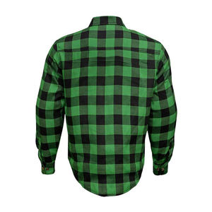 Heavyweight <b>Brushed</b> Cotton Flannel Breathable Customizable Beaded Silk Screen Printed Unisex Full Sleeve Motorcycle Shirt Winter - Product Image 3