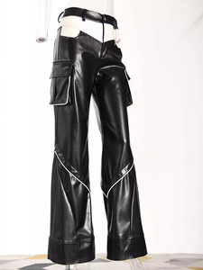<b>Men's</b> fashionable slim fit Genuine <b>leather</b> <b>pants</b> Customized all color <b>leather</b> <b>Men's</b> breathable design - Product Image 1
