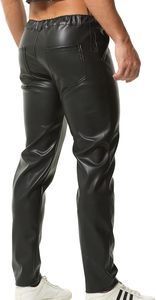 Pantalones de Cuero para Hombre, de Cuero Vacuno Auténtico, Corte Ajustado, Estilo Motero, Casuales, de la Mejor Calidad - Product Image 4
