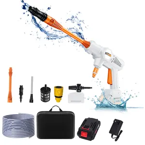 PELIFISH Powerful High Pressure 21v Lithium Cordless Wireless Car Wash Water Foam Gun Car Washer Portable Washing Tool Kit