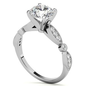 Round Cut Moissanite Solitaire Engagement Wedding <b>Ring</b> 925 Sterling Silver Gold Plated Luxury <b>Dainty</b> Certified Promise <b>Ring</b> - Product Image 2
