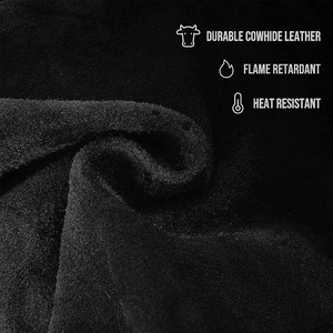 Veste de soudeur en cuir de vachette, résistante aux flammes, robuste, protection industrielle, protection corporelle, vêtements de travail pour la lutte contre les incendies - Product Image 5