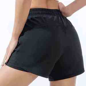 Shorts taille haute pour femmes, respirants, à taille élastique, séchage rapide, sportifs, décontractés, coupe ample, pour l'été, légers - Product Image 4