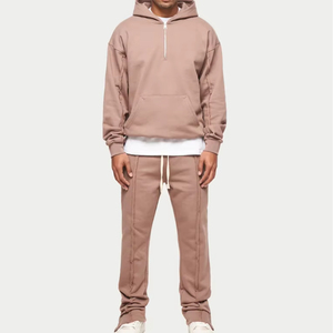 ชุดวอร์มมีฮู้ดพิมพ์ลายตามสั่งคุณภาพสูง ผ้าโพลีเอสเตอร์/คอตตอนเนื้อหนา ทรงโอเวอร์ไซส์ ไหล่ตก สำหรับผู้ชาย - Product Image 5