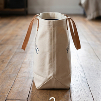 Sac fourre-tout professionnel pour bureau, avec garniture en cuir, poche avant, fermeture éclair résistante à l'eau, design ouvert prêt pour l'été, toile de haute qualité
