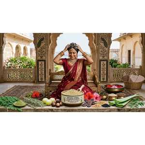 Deep Root Herbal <b>Shampoo</b> Powder DIY Ritual with Rosemary Soapnut Amla Shikakai White Black Sesame Moringa Green Tea - Product Image 2