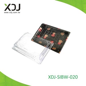 Caja de Plástico PET/PS Transparente y Reciclable de Taiwán para Sushi para Llevar, Uso Industrial Ecológico, Materiales Reciclados - Product Image 1