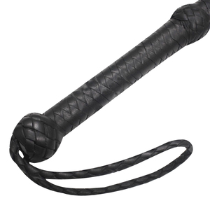Fouet tressé authentique pour cavaliers, cowboys et entraînement en extérieur, fouet en cuir robuste avec queue solide à prix avantageux - Product Image 5