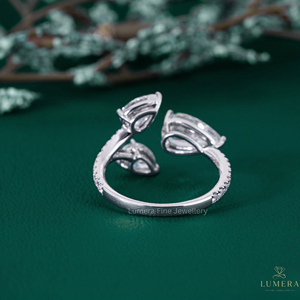 Diamants exquis en forme de poire, couleur DE, clarté VVS VS, taille brillant, pour la création de bijoux de luxe et les bagues de fiançailles sur mesure - Product Image 4
