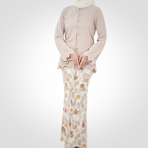 ชุดเดรสทรงดินสอปักลายใหม่ SIPO Eid พร้อมปลอกแขนปักลาย ดีไซน์บาจูกูรุงสมัยใหม่จากมาเลเซีย คอจีน สำหรับผู้หญิงมุสลิม - Product Image 6