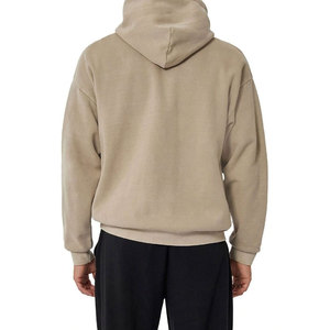 Sweat-shirt à capuche en polaire beige pour homme avec logo Comets brodé, poche avant, coupe décontractée, vêtement d'automne - Product Image 6