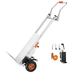 Carrello Elettrico Saliscale con Capacità di 200 kg, 400 cm, per Carichi Pesanti e Attrezzature di Stoccaggio, con Maniglia Pieghevole a Fune - Product Image 1