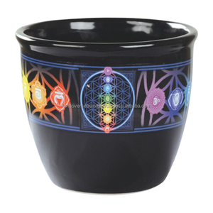 Vente en gros Porte-Palo Santo en céramique écologique avec motif à sept chakras disponible en différents modèles et tailles au meilleur prix - Product Image 1