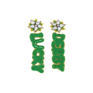 Lucky Barrel Seed Bead <b>Earrings</b> Customizable Handmade seed Beaded Dangle <b>Earrings</b> for Womens Handcrafted Valentine Day Beaded Ea - Product Image 4