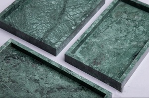 Bandeja Rectangular Decorativa de Piedra Natural Verde Mármol, Decoración de Hogar de Lujo, Moderna para Cocina y Comedor - Product Image 2