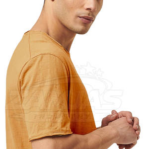 Camisetas de Manga Corta Transpirables de Alta Calidad Hechas a Medida para Hombre, 100% Algodón Orgánico, Servicios OEM Disponibles - Product Image 4