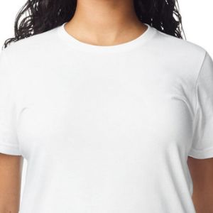 Camiseta de Algodón de Peso Medio para Mujer, Personalizada, de Manga Corta, Informal, con Cuello Redondo, Tejido Suave y Transpirable, para Uso Diario y de Verano - Product Image 3