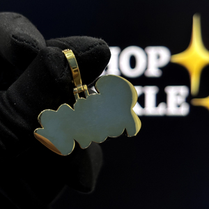 Collier unisexe personnalisé avec nom, plaqué or, en argent sterling 925, serti de moissanite VVS, style hip-hop, HIPHOP SPARKLE - Product Image 6