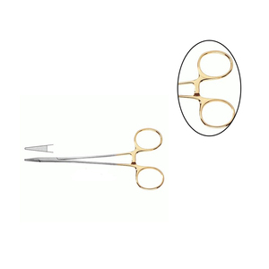 Pinzas Hemostáticas de Acero Inoxidable con Mango Dorado, Instrumento Quirúrgico Manual Reutilizable Clase I para Hemostasia, Kit Quirúrgico de Primeros Auxilios - Product Image 6